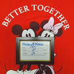 Disney Mickey Minnie Mouse Night Shirt Better Together Soft Red Pink Womens Med