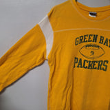 RDK Green Bay Packers Waffle Long Sleeve Shirt Boys Youth XL Yellow Green Football