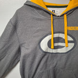 NFL Green Bay Packers Hoodie Sweatshirt Yellow Gray Football Wisconsin