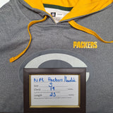 NFL Green Bay Packers Hoodie Sweatshirt Yellow Gray Football Wisconsin