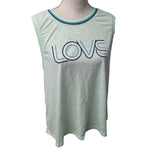 Old Navy Active Tank Top Green Love Gym Running Womens L Exercise Workout