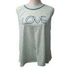 Old Navy Active Tank Top Green Love Gym Running Womens L Exercise Workout