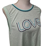 Old Navy Active Tank Top Green Love Gym Running Womens L Exercise Workout