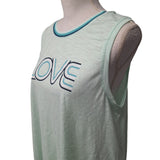 Old Navy Active Tank Top Green Love Gym Running Womens L Exercise Workout