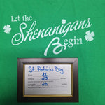 St Patricks Day Shenanigans Tee Shirt Green Irish Clover Comedy Club Unisex XL