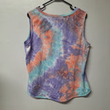 Ava James Tie Dye Tank Top Womens XL Pink Purple V Neck