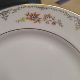 Gorham Long Meadow China Salad Plate Replacement 8.5 Inch Gold Flowers USA Round