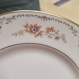 Gorham Long Meadow China Salad Plate Replacement 8.5 Inch Gold Flowers USA Round