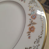 Gorham Long Meadow China Dinner Plate Replacement 10.5 Inch Gold Flowers USA Round