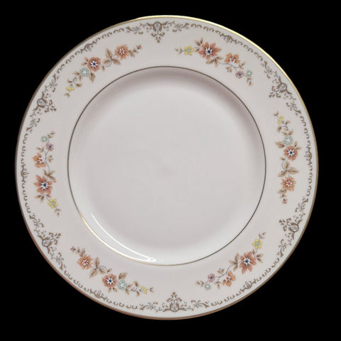 Gorham Long Meadow China Dinner Plate Replacement 10.5 Inch Gold Flowers USA Round