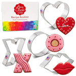 Anne Clark Valentine Cookie Cutter Set Recipe Frosting Booklet Lips X O Heart