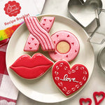 Anne Clark Valentine Cookie Cutter Set Recipe Frosting Booklet Lips X O Heart