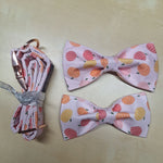 Pink Pumpkin Dog Collar Bowtie Set Rose Gold Fall Autumn Medium Size Pet 20 Inch