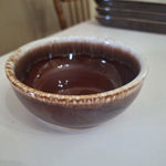 Hull Small Bowl 5 Inch Brown Drip Glaze Vintage USA Pottery Dessert Ice Cream