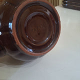 Drip Glaze Teapot Brown Vintage Pottary Japan Lid No Chips 6 Inches Tall