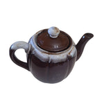 Drip Glaze Teapot Brown Vintage Pottary Japan Lid No Chips 6 Inches Tall