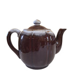 Drip Glaze Teapot Brown Vintage Pottary Japan Lid No Chips 6 Inches Tall