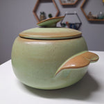 Frankoma 4V Oven Proof Dutch Oven Casserole Dish Green Pottery