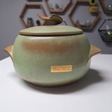 Frankoma 4V Oven Proof Dutch Oven Casserole Dish Green Pottery