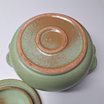 Frankoma 4V Oven Proof Dutch Oven Casserole Dish Green Pottery