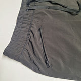 Black Jogger Pants Womens Medium Zipper Pockets Stretch Spandex Mix