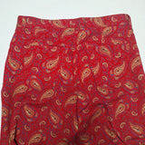 Lauren Jeans Co Ralph Capri Pants Womens 10 Red Paisley Print Chino Cropped 90s