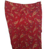 Lauren Jeans Co Ralph Capri Pants Womens 10 Red Paisley Print Chino Cropped 90s