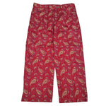 Lauren Jeans Co Ralph Capri Pants Womens 10 Red Paisley Print Chino Cropped 90s