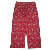 Lauren Jeans Co Ralph Capri Pants Womens 10 Red Paisley Print Chino Cropped 90s