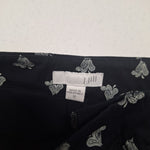 J Jill Pants Trousers Womens 12 Paisley Hearts Black