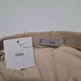 Adika Slit Bottom Panta Pull On Beige Tan Womens Medium Slim Stretch Polyester