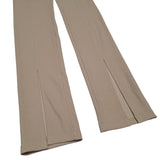 Adika Slit Bottom Panta Pull On Beige Tan Womens Medium Slim Stretch Polyester