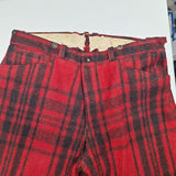 Soo Woolen Mills Pants Red Plaid Hunting Yooper Michigan Mens