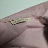 Soft Surroundings Faux Suade Jacket Open Front Pink Blush Womens Medium Ruffle