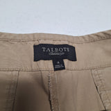 Talbots Khaki Shorts Women Size 4 Pockets Lightweight Casual Camp