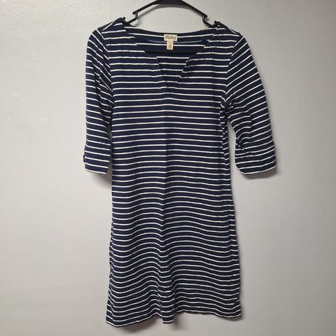 Hatley Sleep Shirt Nightgown Blue Stripes Half Sleeve Womens Small