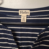 Hatley Sleep Shirt Nightgown Blue Stripes Half Sleeve Womens Small