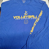 Lake Superior State University Volleyball Long Sleeve Tee Shirt Blue LSSU 3XL