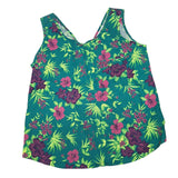 American Line Vintage Set Hawaiian Flowers Tank Top Capri Pants Womens 18W Vintage