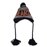 NFL Chicago Bears Hat Tassles Pom Youth Childrens Kids Football Winter Sledding