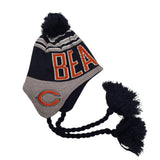 NFL Chicago Bears Hat Tassles Pom Youth Childrens Kids Football Winter Sledding