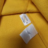 Lands End Fleece Pullover Yellow Quarter Zip Collar Womens Small 6 8 Long Sleeve