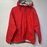 Port Authority Jacket Windbreaker Red Rain Hiking Zip Womens Small