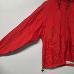 Port Authority Jacket Windbreaker Red Rain Hiking Zip Womens Small