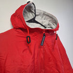 Port Authority Jacket Windbreaker Red Rain Hiking Zip Womens Small