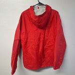 Port Authority Jacket Windbreaker Red Rain Hiking Zip Womens Small