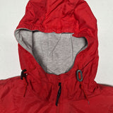 Port Authority Jacket Windbreaker Red Rain Hiking Zip Womens Small