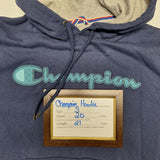 Champion Hoodie Sweatshirt Blue Teal Womens Small Pullover