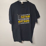 Gilman Batman Shirt Super Hero Disguise Black Adult Mens XL Seen Together