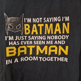 Gilman Batman Shirt Super Hero Disguise Black Adult Mens XL Seen Together